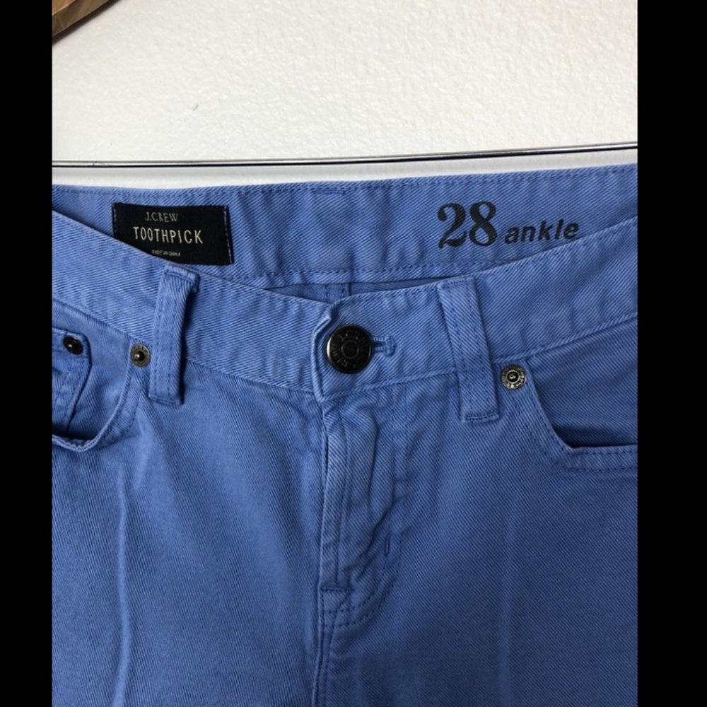 J.Crew Womens Jeans Blue Toothpick Ankle Size 28 - Picture 3 of 4